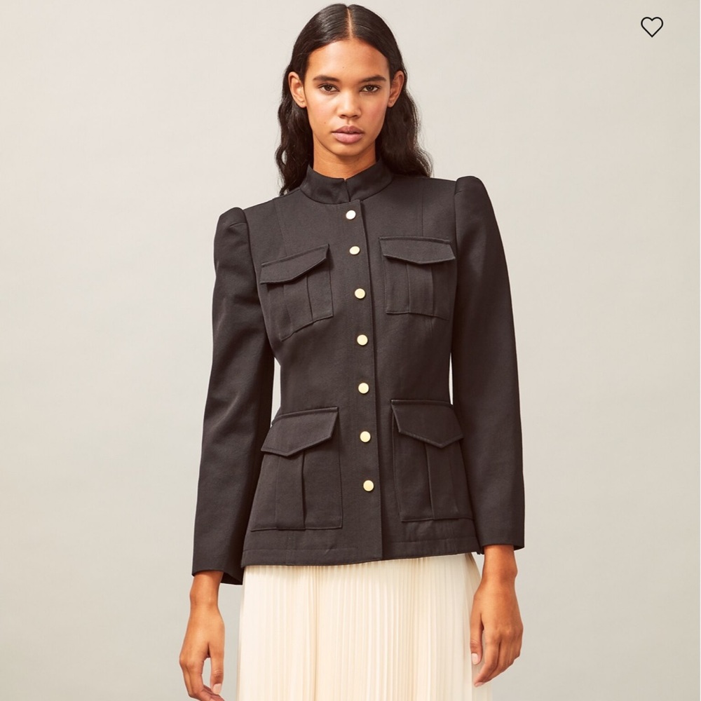 Tory Burch NWT Wool Sargent Pepper Jacket Black Size 12